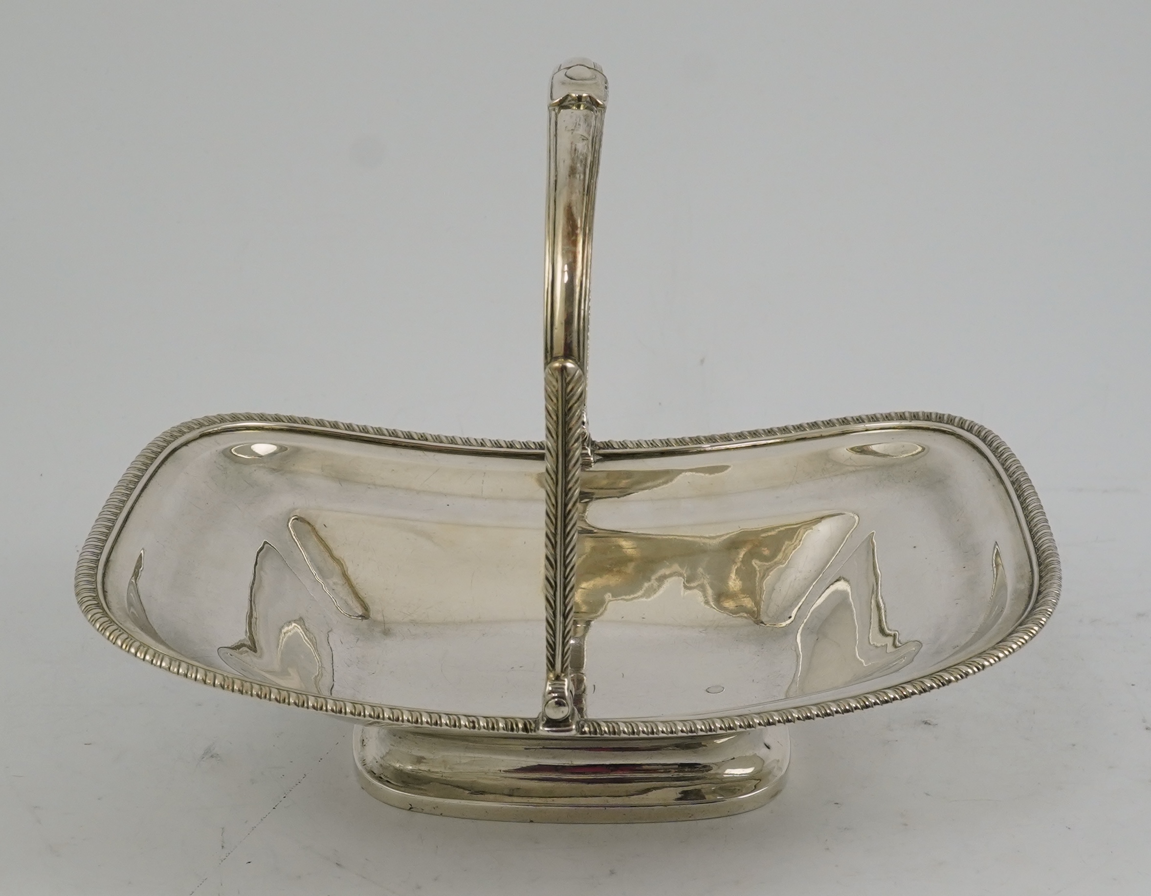 A George III silver bread basket